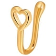 thumbnail image 1 of Weloille Creative Non-perforated U-shaped Nose Clip Copper Inlaid with Zircon Stars Love Crown Nose Ring Fake Nose Accessories Piercing Jewelry, 1 of 1