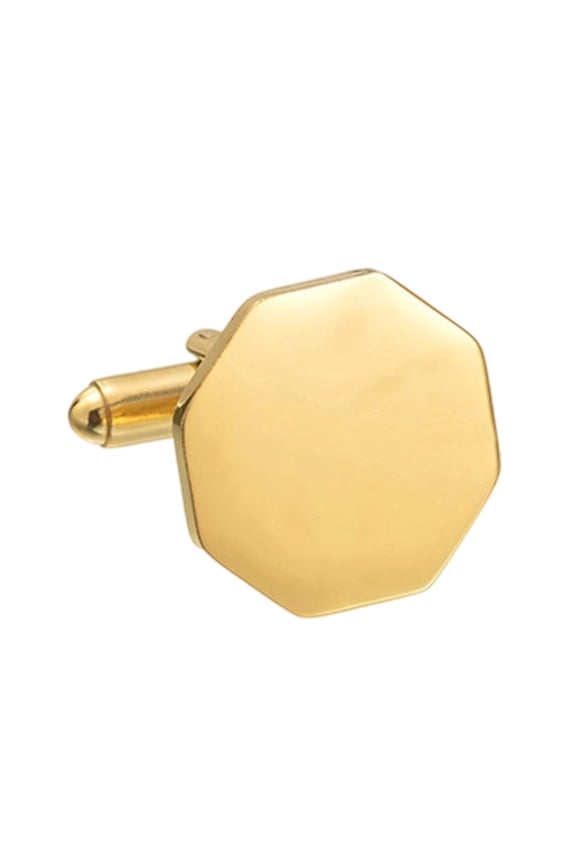 Custom Letter Men's Cufflinks, Stainless Steel with Free Engraving, Round Square Polygonal Shapes, Matte Mirror Finish, Secure Spring Closure, Personalized Gift Idea