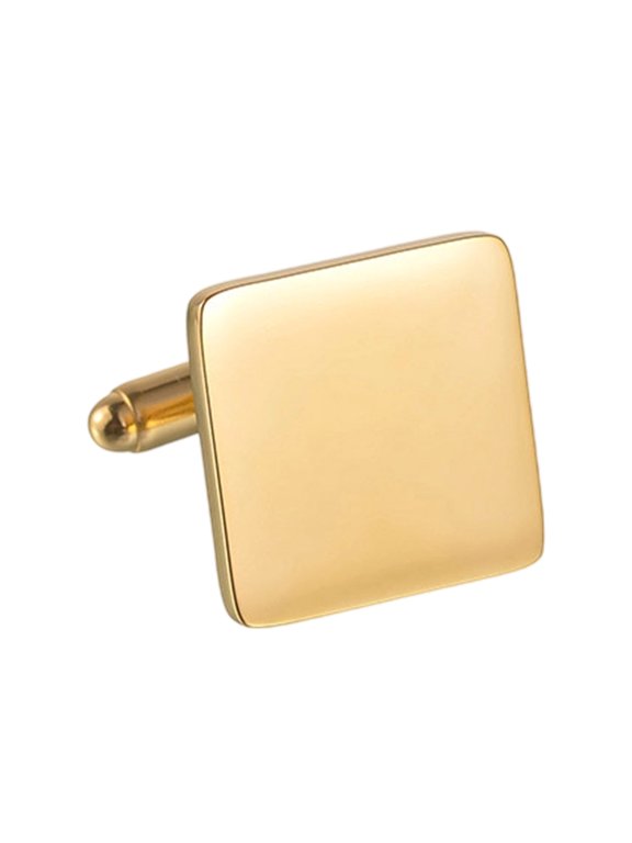 Custom Letter Men's Cufflinks, Stainless Steel with Free Engraving, Round Square Polygonal Shapes, Matte Mirror Finish, Secure Spring Closure, Personalized Gift Idea