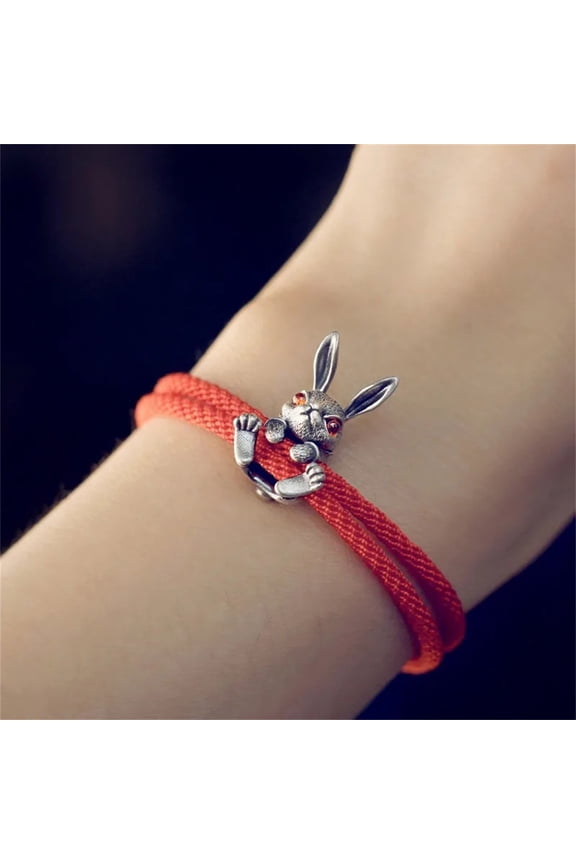 Cute Rabbit Wristband, 1 Piece Soft Silicone Bunny Bracelet, Elastic Comfortable Wrist Band, Non-Fading Waterproof Bracelet for Daily Wear Party Favor Holiday Birthday Gift