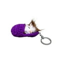 thumbnail image 1 of Weloille Cute Sleeping Kitten Keychain, Slipper Cat Plush Bag Pendant Car Key Chain Simulation Animal Charm, 1 of 1