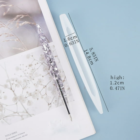 Weloille DIY Crystal Gel Drop Refill Molds, Silicone Molds for Ballpoint Pen Making, Self - Made Pen Accessories