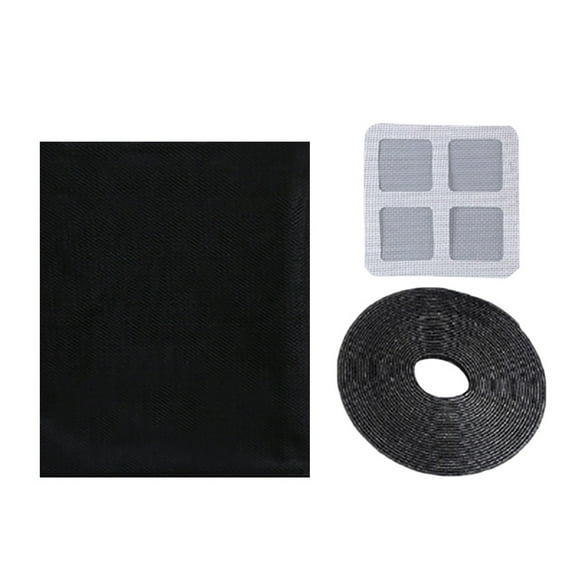 Weloille DIY Self-Adhesive Mosquito Net Window Screen 150x200cm Black White PVC Easy Install No Drill Insect Fly Proof Mesh