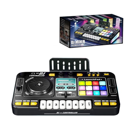 Weloille DJ Turntable 1 Pcs, Multi-functional Bluetooth DJ Turntable with Light and Music for Entertainment