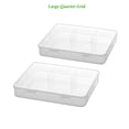 thumbnail image 1 of Weloille Desk Storage Box 1 Set, Multi Compartment Transparent Organizer with Lid, Dust Proof Stackable Container, Classified Sorting Holder for Stationery Office Supplies Small Item Storage, 1 of 6
