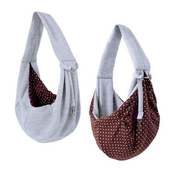 Weloille Dog Carrier Sling - Reversible Puppy Carrier Purse, Hand-Free Dog Sling Carrier for Carry Small Dogs and Cats, Travel Safety Harness, Dog and Cat Harness