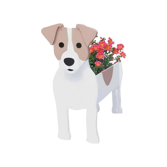 Weloille Dog Flower Pot Planter Cute PVC Herb Garden Dog Flower Pot Indoor/Outdoor Plant Dog Flower Pot Pet Flower Pot Great Gift for Pet Lovers