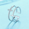 thumbnail image 1 of Weloille Double Open Cross Diamond Ring Jewelry, 1 of 2