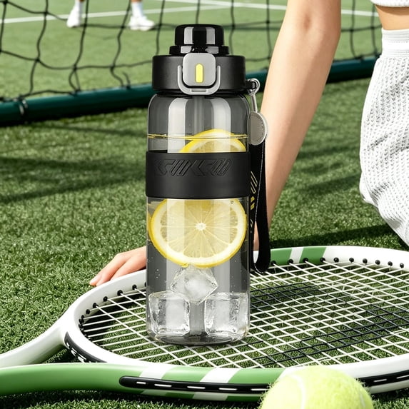 Weloille Drop Resistant Outdoor Sports Water Bottle 1Pc, BPA Free Leakproof Food Grade Drink Bottle, Portable Large Capacity Reusable Container for Camping Hiking Cycling Gym Travel