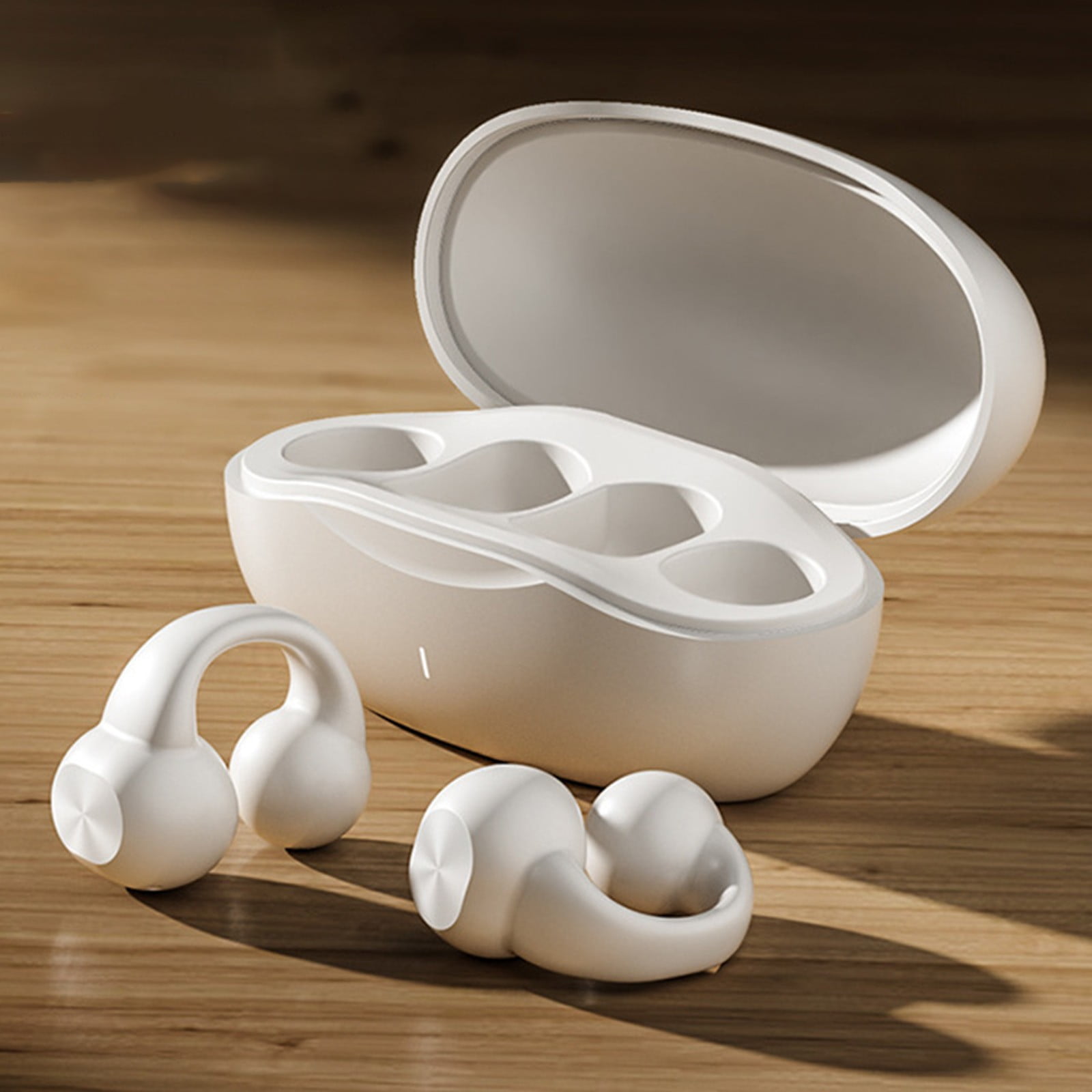 Weloille Earring Wireless Earbuds Bluetooth 5.3 Long Duration Playback Open Ear Headphones For Men,Women,and Kids-Black