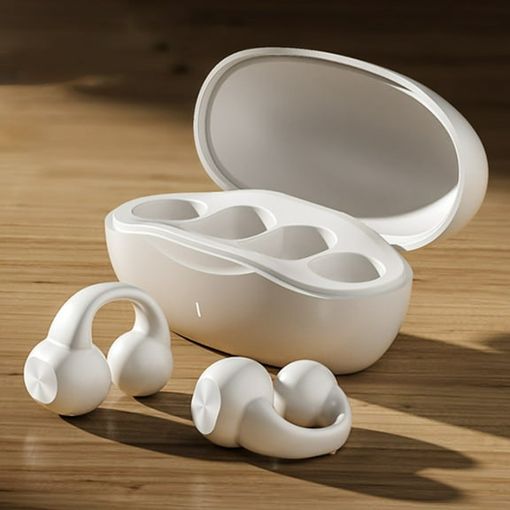 Weloille Earring Wireless Earbuds Bluetooth 5.3 Long Duration Playback Open Ear Headphones For Men,Women,and Kids-Black