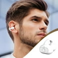 thumbnail image 1 of Weloille Earring Wireless Earbuds Bluetooth 5.3 Long Duration Playback Open Ear Headphones for Men,Women,and Kids-Black, 1 of 8