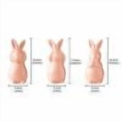 Weloille Easter Rabbit Figurine Set 3 Pcs, Hear No Evil See No Evil Speak No Evil Bunny Statue, Hand-Painted Resin Ornament for Living Room Shelf Fireplace Tabletop