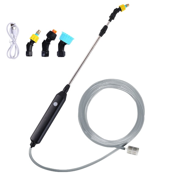 Weloille Electric Garden Sprayer, 1 Piece Rechargeable Gardening Spray Gun with 3 Nozzles Hose Charging Cable, Multipurpose Handheld Sprayer for Watering Flower, Plant, Patio Lawn Care