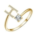 thumbnail image 1 of Weloille Exquisite Fashion 26-Letter Ring, European and American English Zircon Ring, Split Ring, 1 of 1