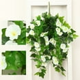thumbnail image 1 of Weloille Fake Hanging Flowers, Artificial Morning Glory Hanging Plants Faux Spring Flowers for Outdoor Front Door Patio Garden Balcony Home Decoration, 1 of 8