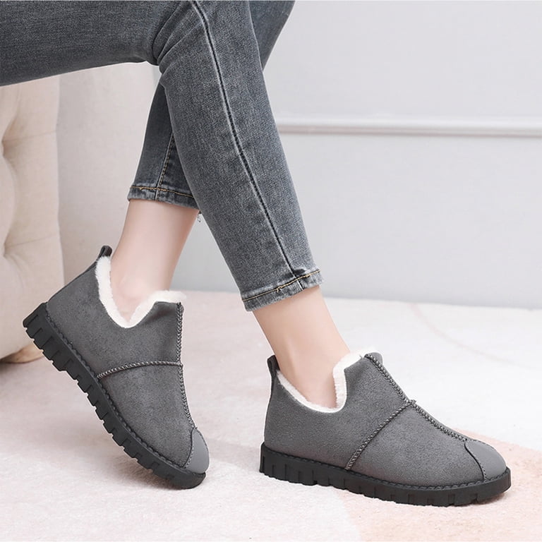 Weloille Fashionable Cotton Shoes For Women In Winter New Thick