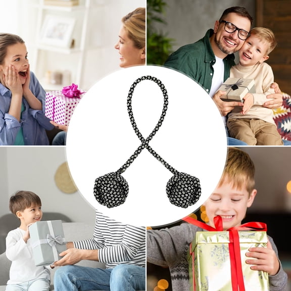 Weloille Fidget Beads Skill Toys, Parachute Cord and Steel Beads Handmade Fidget Beads, Beginners Worry Beads, Portable Leisure Toys