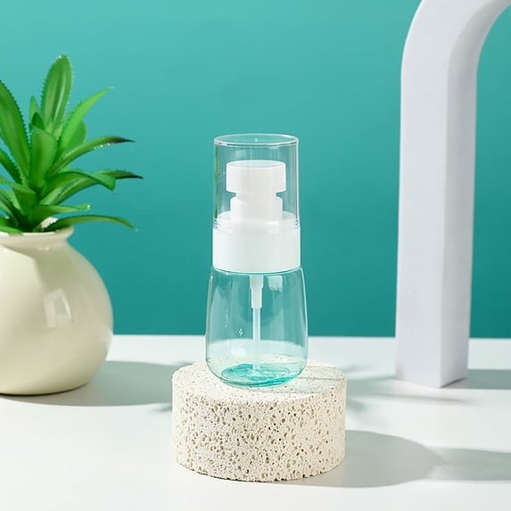 Weloille Fine Mist Spray Bottle 1 Piece, Portable Travel Refillable Empty Liquid Container, Leak-Proof Press Type Cosmetic Subpackage Bottle, Suitable for Travel Skincare Perfume Storage
