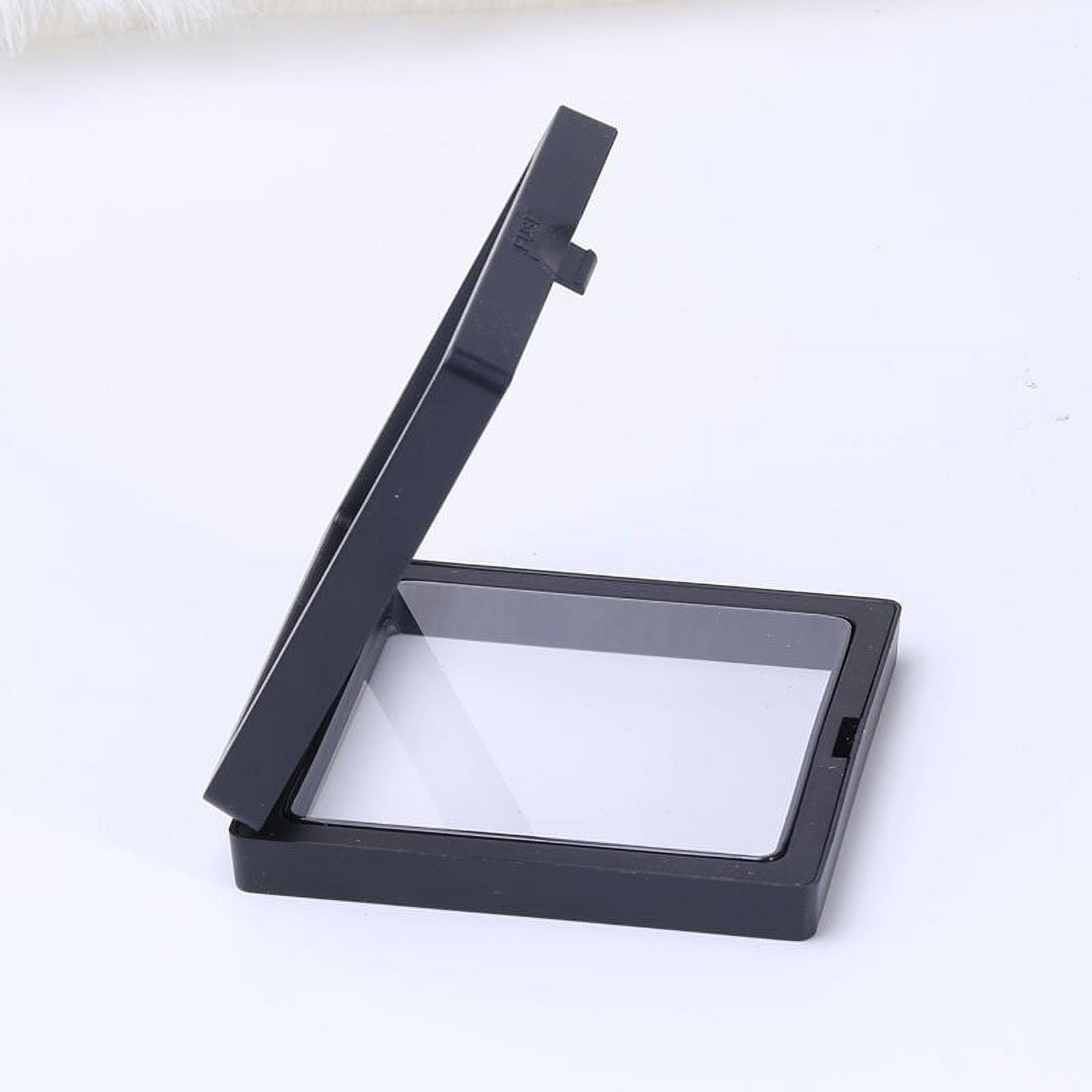Weloille Floating Frame Display Box Transparent PE Film Jewelry Storage