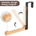 thumbnail image 1 of Weloille Foldable Wooden Over - the - Door Hook, No - Punching Clothes Hanger, Seamless Wall Storage Rack for Coats, Bags and Accessories, 1 of 2