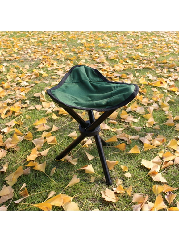 Weloille Folding Camping Tripod Stools, Portable Slacker Chair Tripod Seat for Outdoor Hiking Hunting Fishing Picnic Travel Beach BBQ Garden Lawn