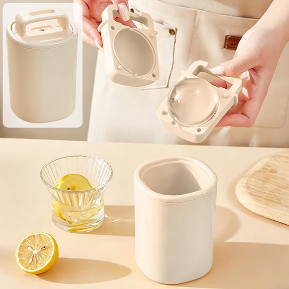 Weloille Food Grade Silicone Frozen Ice Mold, Large Whiskey Ice Ball Maker Mold, BPA Free Reusable Ice Tray, Easy Release Ice Making Box, for Home Bar Cocktail Whiskey Drinks