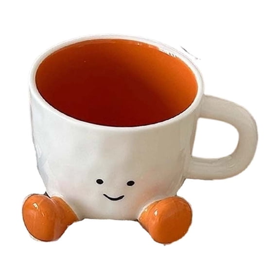 Weloille Foot Shape Ceramic Coffee Mug 1 Piece, Creative Cute Cartoon Foot Design Cup, Food Grade Dishwasher Safe Drinking Vessel, for Home Office Water Coffee Tea Milk Beverage Drinking