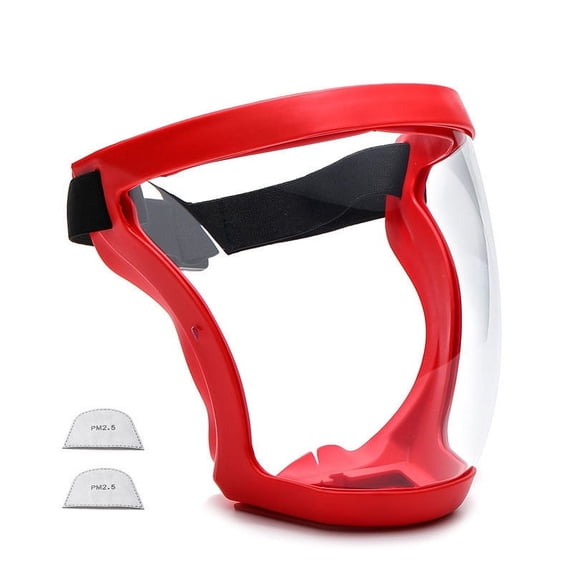 Weloille Full Face Super Protective Shields, Unisex Cycling Face Shield with Clear Spray Splash Proof Full Face Protective Protect Eyes, Nose, Mouth, Anti-splash and Anti-sand Headgear