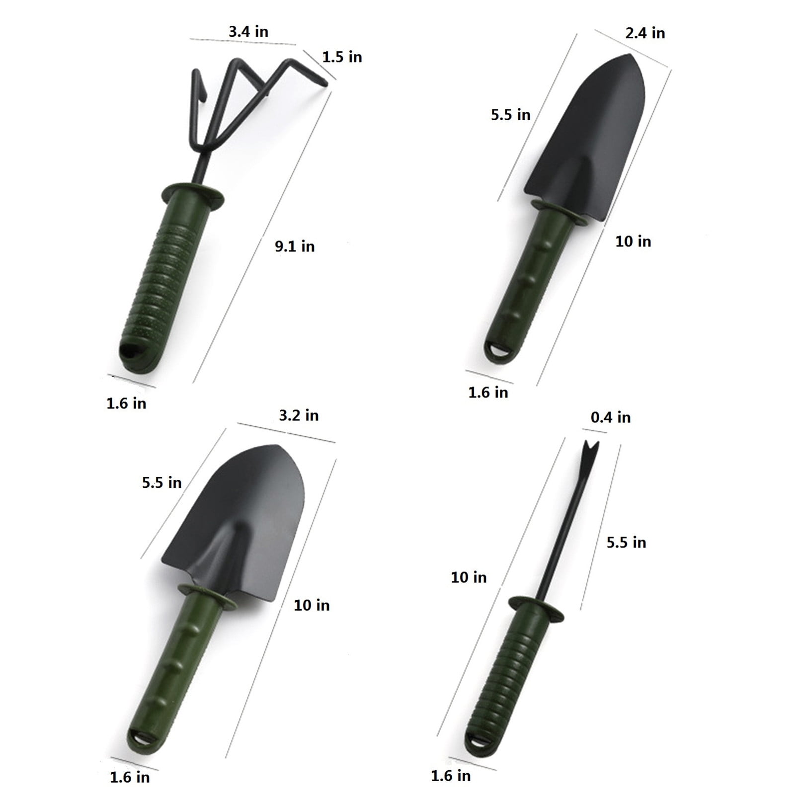 Weloille Garden Tools Set, Heavy Duty Gardening Tools Cast Aluminum