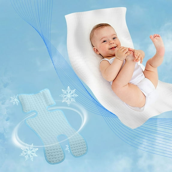 Weloille Gel Car Seat Cooler Pad,1 Pack Double Sides-Universal Baby Stroller Ice Cushion Mat,Summer Cooling Seat Liner,Multifunctional Suitable for Baby Dining Chair,Child Safety Seat