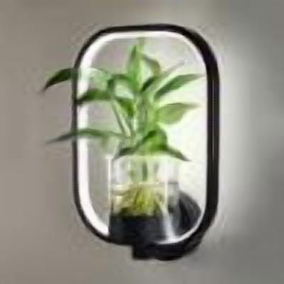 Weloille Green Plant Wall Lamp 1 Pack, Creative Faux Plant Decorative Wall Sconce, Soft Warm Light E27 Base, Modern Wall Light for Living Room Staircase Bedroom Bedside Decor