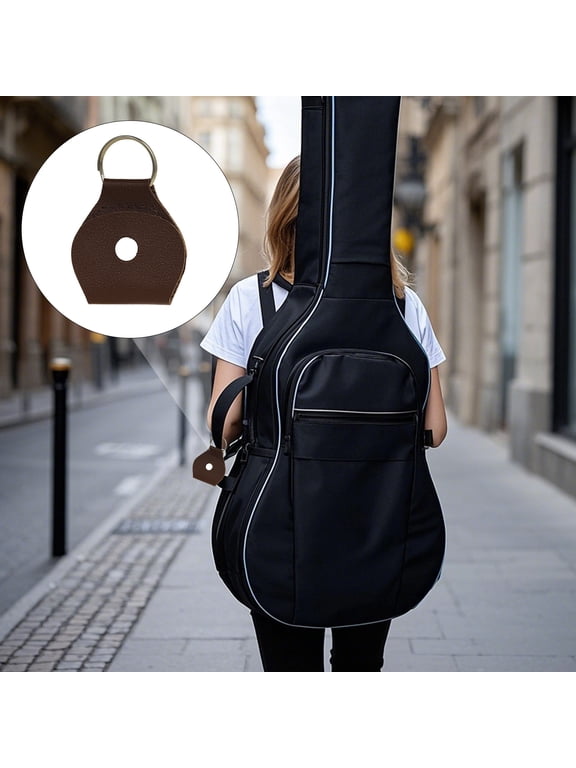 Guitar Pick Storage Bag with Keychain 1 Piece, Lightweight Portable Pouch, Waterproof Large Capacity Holder for Guitar Picks Small Accessories, Suitable for Guitar Players