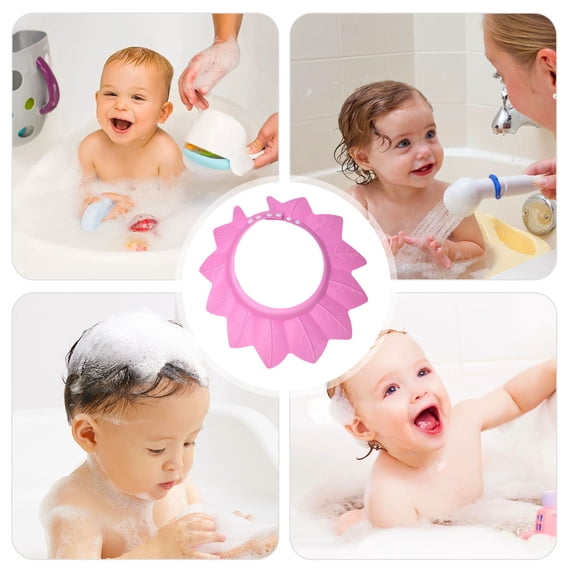 Weloille Hair Washing Shield, 1 Pack High Elastic Adjustable Bath Shower Cap, Waterproof Soft Comfortable Reusable Shampoo Guard for Bathing Shower Hair Coloring