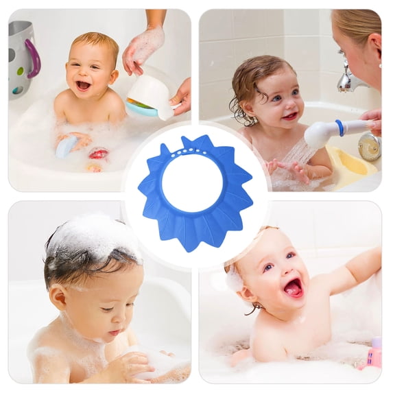 Weloille Hair Washing Shield, 1 Pack High Elastic Adjustable Bath Shower Cap, Waterproof Soft Comfortable Reusable Shampoo Guard for Bathing Shower Hair Coloring