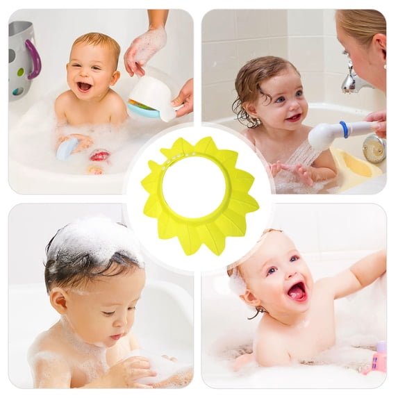 Weloille Hair Washing Shield, 1 Pack High Elastic Adjustable Bath Shower Cap, Waterproof Soft Comfortable Reusable Shampoo Guard for Bathing Shower Hair Coloring