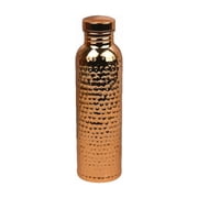 Weloille Hammered Copper Plated Cold Water Kettle 1 Piece, 27oz Handcrafted Food Grade Rust Resistant Jug, Beverage Dispenser for Home Kitchen Office Cold Drink Serving Yoga Fitness Gift