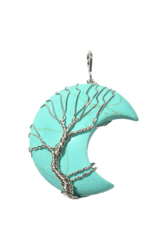 Handmade Necklace Jewelry Moon Rock Crystal Stone Jewelry Pendant Necklace