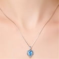 thumbnail image 1 of Weloille Heart Crystal Stone Pendant Chain Necklace Womens Jewellery, 1 of 3