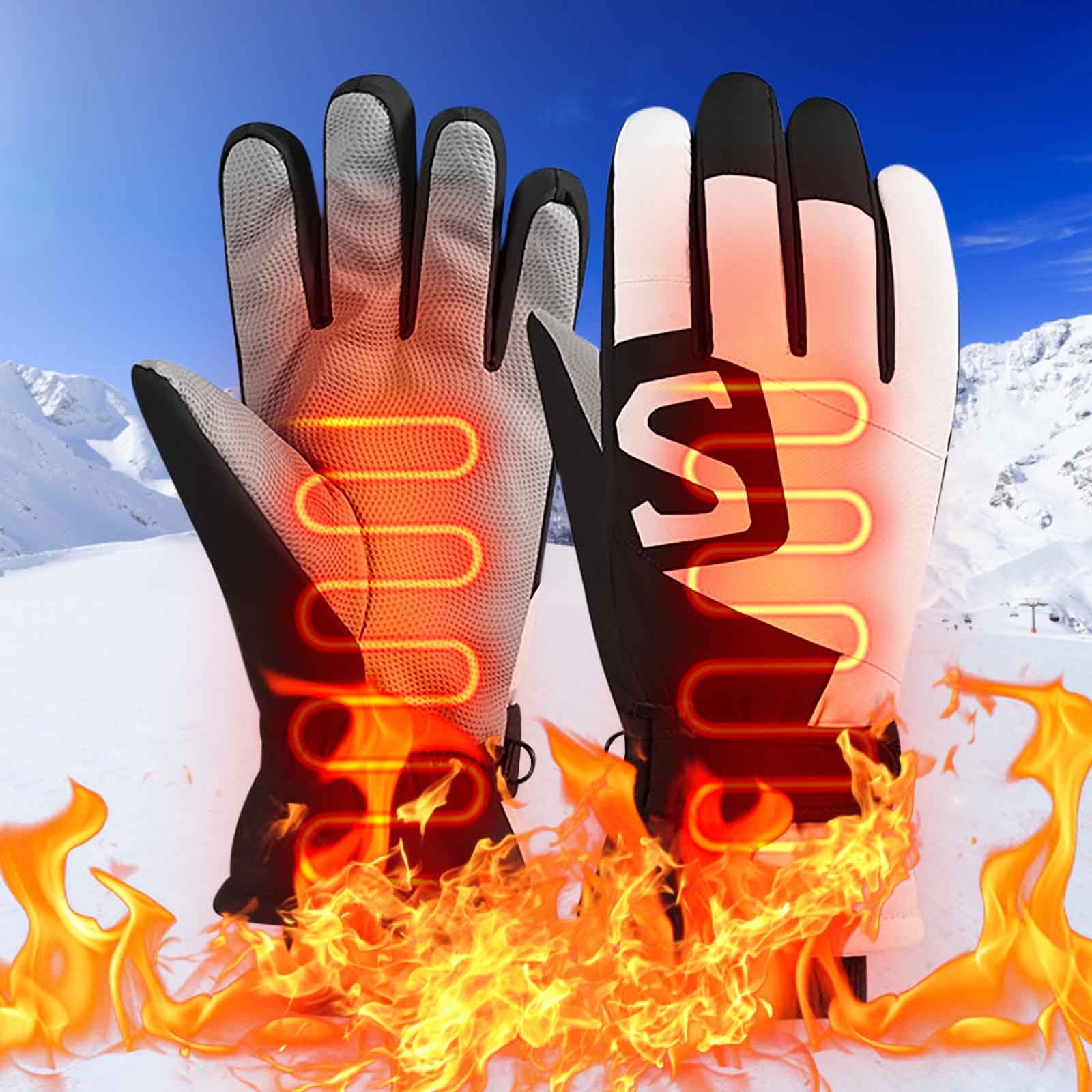 Weloille Heated Gloves for Men Women, Winter Electric Warm Gloves Hand