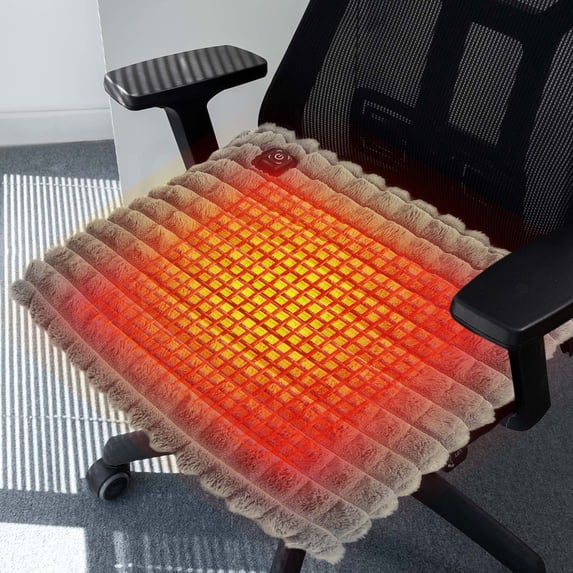 Weloille Heated Seat Cushion USB Office Chair Car,Portable Heated Seat Cover Keep Warm Seat Pad Winter Seat Cushion for Sports, Office Home and Car (17.7x17.7in)