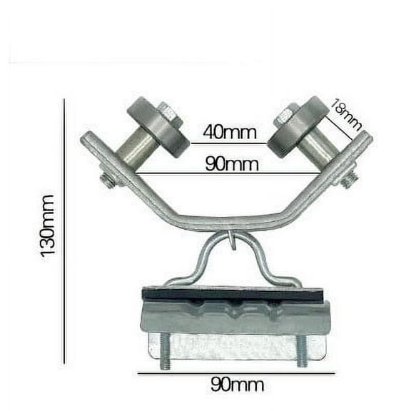 Weloille Heavy-Duty Double Bearing Pulley Assembly, Galvanized Stainless Steel Construction, 40x40mm and 50x50mm Sizes with Multiple Mounting Options for Crane Lifting and Industrial Applications