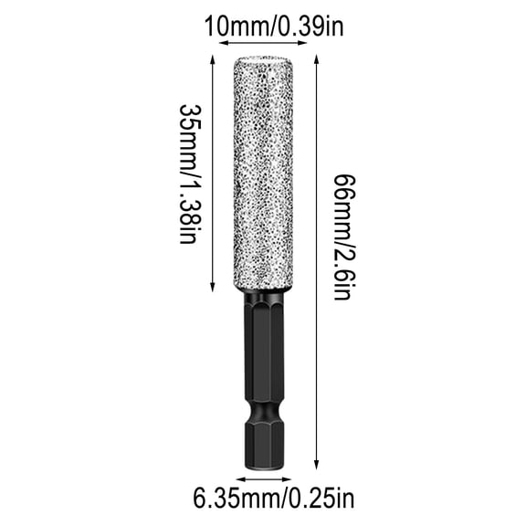 Weloille Hex Shank Drill Bit Set 1 Piece, 6/8/10/12mm Edged Hole Saw Drill Bit, High GearSteel Sharp Wear Resistant Drilling Bit for Wood Plastic Ceramic Tile Wall Metal Drilling Work