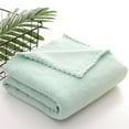 thumbnail image 1 of Weloille High Density Coral Velvet Trimmed Children's Bath Towel (Cyan, 50x100cm), 1 of 1