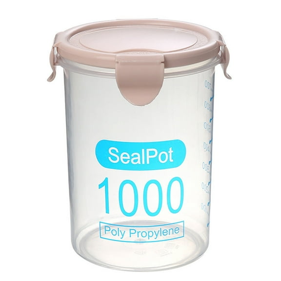 Weloille Home Storage Containers, Airtight Cans Plastic Storage Boxes Stackable Storage Boxes Kitchen Refrigerator Storage Tanks