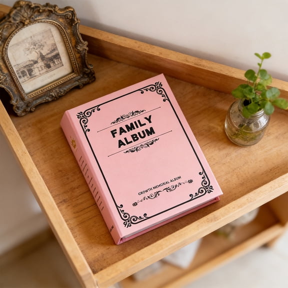 Weloille Hot Stamping Slot In Photo Album 1 Piece, 4x6 Inch 200 Pockets Capacity, Dustproof Waterproof Cover, Large Capacity Memory Book for Wedding Family Travel Photo Storage