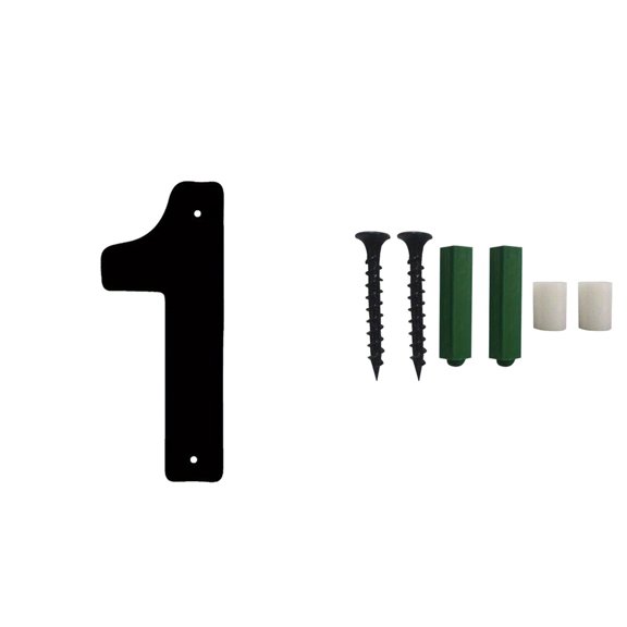 Weloille House Numbers for Outside, Cast Iron Metal Address Home Number, Unique Craftsman-style Look