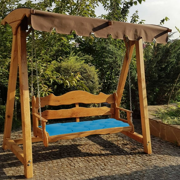 Weloille Indoor Outdoor Bench Cushion, Waterproof Swing Cushion Seat Chair Replacement Pads Pillow for Lounger Garden Furniture Patio (19.68x39.37in)