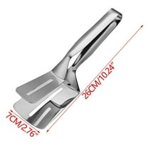 Weloille Kitchen Tongs for Cooking, Stainless Steel Food Serving Tongs, Heavy Duty Locking Metal Wide Grill Fry Food Tongs, Work as Salad tongs, Serving Utensils, Toaster Tongs