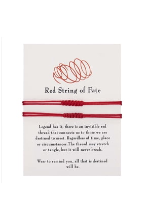 Knotted Red Rope Bracelet Length Lovers Paper Card Bracelet Bracelet